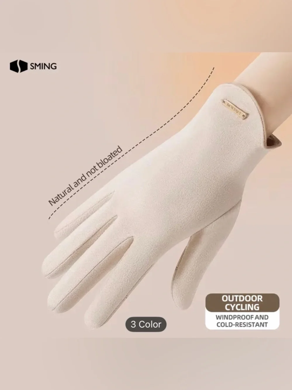 Elegant Gray Women's Soft Touchscreen Winter Gloves